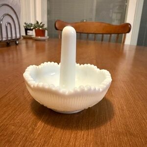 Mosser milk glass ring holder